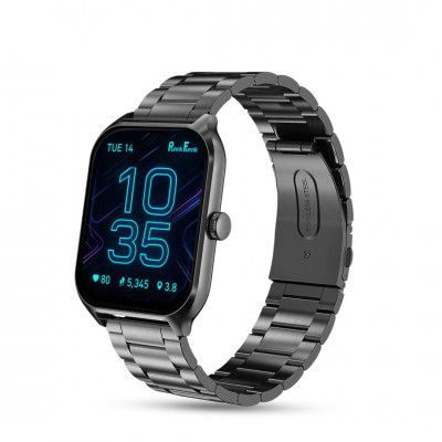 PunnkFunnk H18 Smartwatch for Men & Women | 2.01" HD Full Display | Bluetooth Calling Watch with Heart Rate (Metal Black)