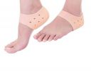 Purastep Silicone Gel Heel Pad Socks for Pain Relief - 1 Pair (Beige, Free Size)...