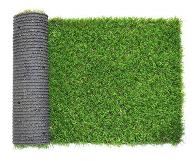 Purav Light 35mm Artificial Green Grass Carpet Mat for Balcony| Grass Mat (15x23 Inch)