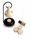 Pure Source India Aroma Set with 10 ML Aroma Oil and 4 Tea Light Candles, Lemon Grass Aroma Oil (White Lemon Grass)...