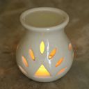 Pure Source India Ceramic Aroma Burner (Off-White), 3.5 x3.5 (PSIA97OFWT1TLTFBA)...