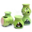 Pure Source India Ceramic Aroma Oil Burner Diffuser (3.5 Inch Green-10 Pieces)...
