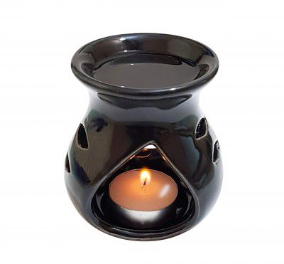 Pure Source India Ceramic Clay Candle Operated Aroma Burner (9 Cm)