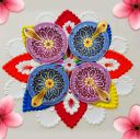 Pure Source India Decorative Terracotta Handmade Design Diya Suitable for Diwali,(3 X 3.5 X 1 INCH) (Multicolour) (12 PCS)...