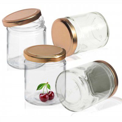Pure Source India Glass jar Container - Capacity 50 Gram, (Pack of 4 Pieces, Kitchen Jars - Clear)