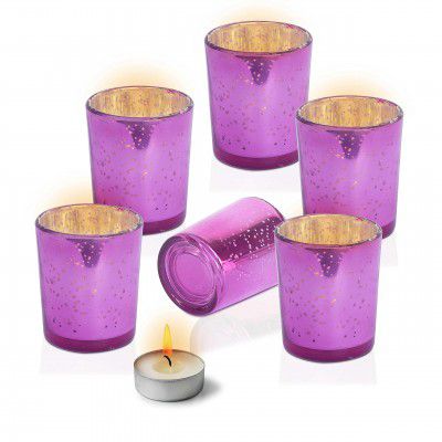 Pure Source India Glass Votive Candle Holder Pack of 6 Pcs