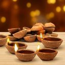 Pure Source India Natural Clay Traditional Diwali Ke Diye (Set of 24)...