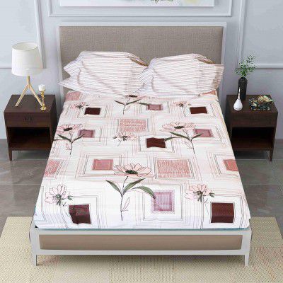 Pure Source India Pure Cotton Elegance Bedding Set, Dreamy Cotton Comfort Double Bed Sheet with Pillow Covers 