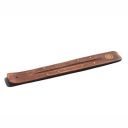 Pure Source India Wooden Incense Holder (10 x 1.5 x 1.5 inch, Brown) Long Brass Inlay Sun Design...