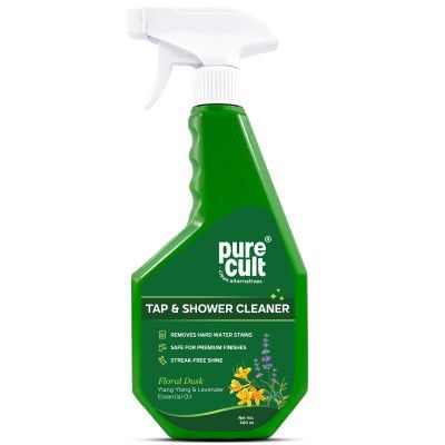 PureCult Tap & Shower Cleaner | Removes hard water stains & limescale | 500ml