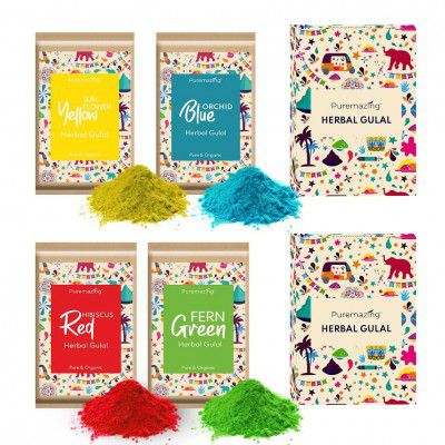 Puremazing by Imvelo Natural Herbal Gulal Colour Gift Set for Holi