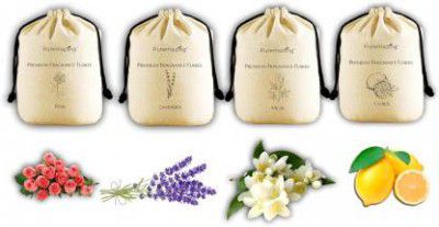 Puremazing Premium Rose, Musk, Citrus & Lavender Fragrance Flakes Bags Potpourri  (4 x 1 Units)