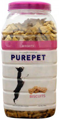 PUREPET Dog Biscuit Treats Mutton Flavour 800Gm Pack, All Life Stages