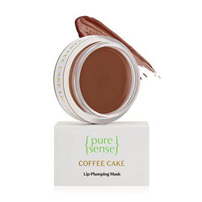 PureSense Coffee Cake Lip Plumping Mask for Sensitive, Dry, Chapped & Pigmented Lips with Coffee Oil | 5g