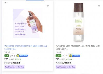 Puresense Deodorants up to 85% off