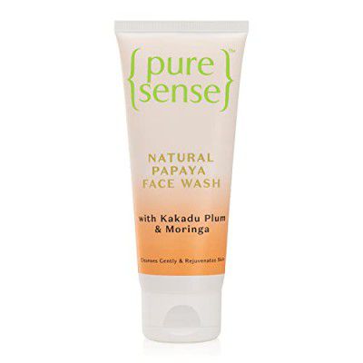 PureSense Natural Papaya Face Wash with Kakadu Plum & Moringa for Gentle Cleansing & Rejuvenates Skin | 100g