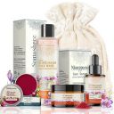 PUREUS Khadi Herbals Kumkumadi Oil Face Serum, Kumkumadi Night Cream & Kumkumadi Face Wash & Beetroot Lip Balm For Natural Radiance & Healthy Lips, Kumkumadi Combo Kit For Unisex All Skin Type, 300 Ml...