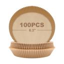 Puricon (100Pcs) Air Fryer Disposable Paper Liners, 6.3" Non-Stick Round Airfryer Parchment Paper ...