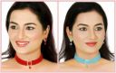 Purple stone  Alloy Gold-plated Red, Turquoise Jewel Set  (Pack of 6)...