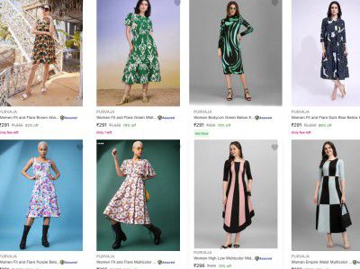UP TO 90% OFF - Purvaja Women Dresses | Starts at 127