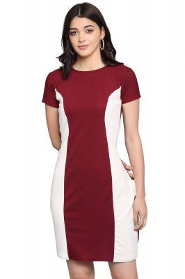 PURVAJA Women’s Bodycon Knee Length Dress(Lucy-111-112-113-114)