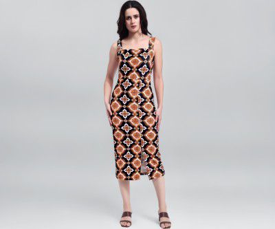 PURVAJA Women’s Bodycon Midi Dress