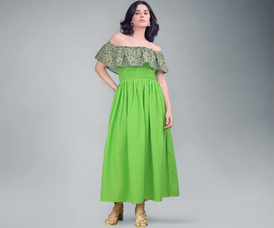 PURVAJA Women’s Cotton Dress(Floe-231-235)