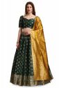 PURVAJA Women's Jacquard Semi-Stitched Lehenga choli (Trisha)...