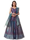 PURVAJA Women's Jacquard Semi-Stitched Lehenga choli(Lihaaz)...