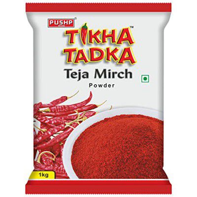 Pushp Brand Chilli Powder Spicy Red Chilli Powde (Tikha Tadka) (1 KG)