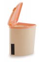 PUTHAK Plastic Desktop Mini Trash Can, Waste Bin with Swing Lid, 2-Liter...