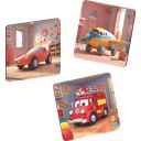Puzzle Clawcrafts Kid's Wooden Cars and Plane Jigsaw Puzzle for Children Set of 3 Puzzle | Puzzle Kids Game Paperless Puzzle 9 Pieces in Each Puzzle | Kids Brain Development Toy | Birthday Gifts...