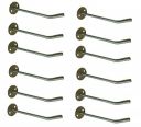 Q1 Beads Heavy Duty Pure Stainless Steel Rod Display Hooks Stand Wall Drope Hanger with Hardware Fittings Combo (10 Inches, 5 mm Thick , 12 Pieces...