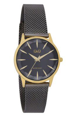Q&Q Analog Black Dial Women's Watch-Q08A-004PY