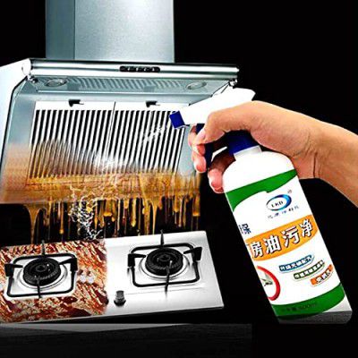 QAX Kitchen Cleaner Spray for Oil & Grease Stain Remover, All Surface Non-Toxic & Non-Flammable Magic Degreaser Cleaning Spray