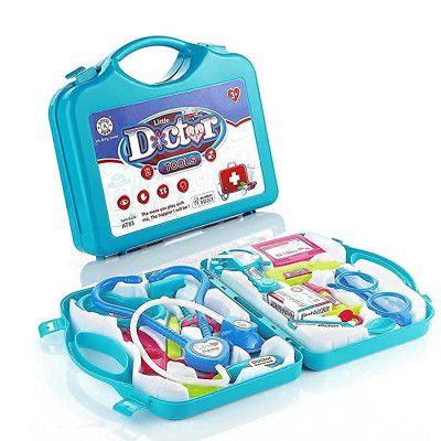 QEXLE Doctor Play Set with Foldable Suitcase, Doctor Set Toy Game Kit