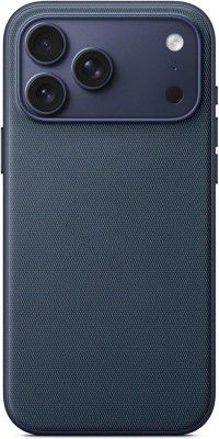 QHOHQ Luxury Vintage TechWoven Back Cover for iPhone 17 Pro (6.3 Inch) (Blue)