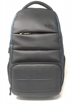 QIPS 30 Ltrs Laptop Backpack with YKK Zipper and Faux Leather Front