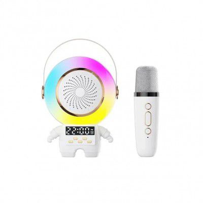 Qlect Astronaut Karaoke Machine for Kids Adults, Mini Portable Blue