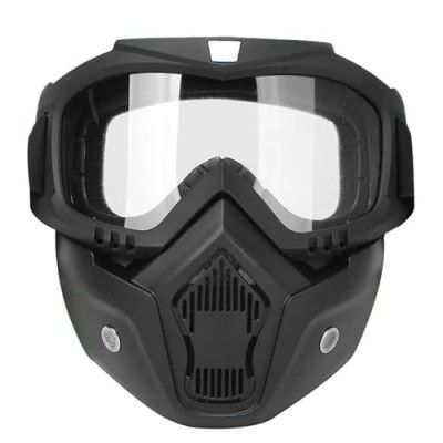 QONETIC Goggle Mask for Men Face Cover Anti Scratch UV Protective Helmet 