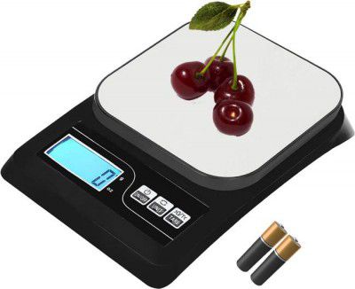 Qozent Kitchen Weighing Scale 10 Kg- Kitchen Food Coffee Electronic Cake Diet Weight Machine Electric Small Health Mini Multifunctional 10kg Digital Weighing Scale /45/AQaa Weighing Scale  (Black)