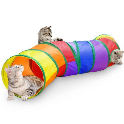 Qpets® Cat Toys Cat Tunnel Pet Tube Collapsible Play Toy (2 Way)