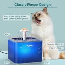 Qpets® Cat Water Fountain with LED Light (Blue Water Fountain)...