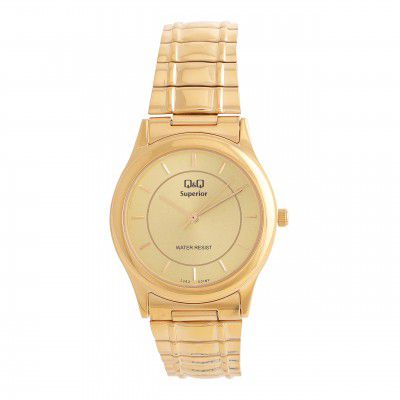 Q&Q Analog Gold Dial Mens Watch-S342-001NY