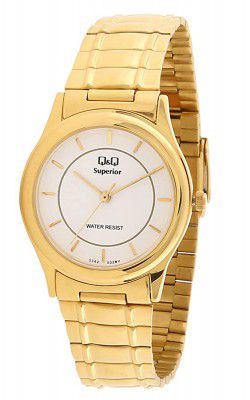 Q&Q Analog White Dial Mens Watch-S342-002NY