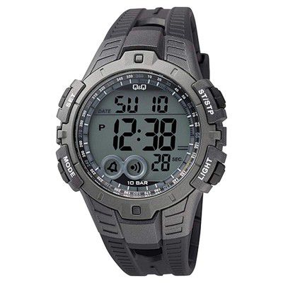 Q&Q Digital White Dial Mens Watch-M190J001Y