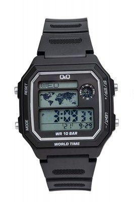 Q&Q Digital White Dial Mens Watch-M196J001Y