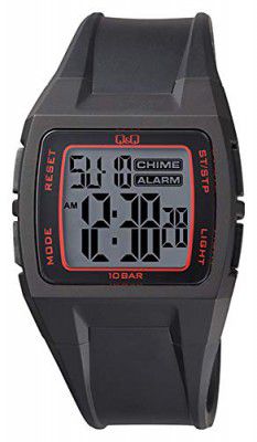 Q&Q Digital White Dial Mens Watch-M199J002Y