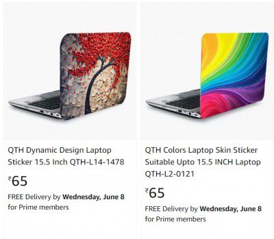 QTH Dynamic Design Laptop Sticker Starting at ₹65