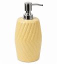 Quace Ceramic Soap Dispenser for Bathroom & Kitchen Sink | Beige Liquid Soap Dispenser with Rust-Resistant Pump ...